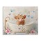Stupell Industries Baby Cattle in Floral Tub Canvas, design by Shawna Stewart